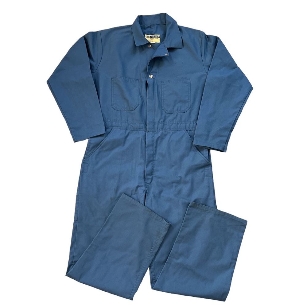 Work Wear Corporation‎ Blue Vintage Mechanic Coveralls Size 42